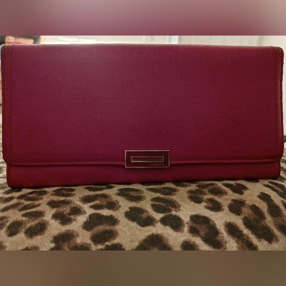 Coach Red Leather Wallet